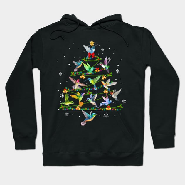 Cute Hummingbird Christmas Tree Xmas Gift Hoodie by Simpsonfft